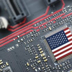 Circuit board with US Flag