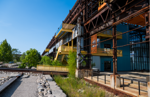 Photo of the outside of the ARM Institute at Mill 19. Photo credit: NIST