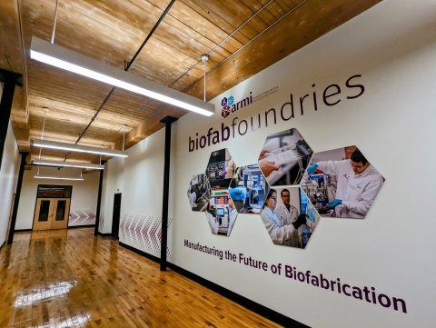 Photo of the entry hallway at ARMI | BioFabUSA. Photo credit: NIST