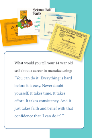 Fatima Majid 14yo quote: “You can do it! Everything is hard before it is easy. Never doubt yourself. It takes time. It takes effort. It takes consistency. And it just takes faith and belief with that confidence that ‘I can do it.’ ”