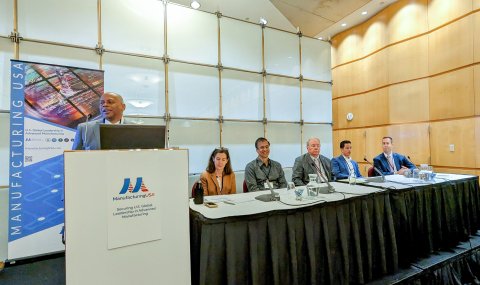 Speakers for the Federal Funding Showcase session at the 2023 Manufacturing USA Annual Meeting